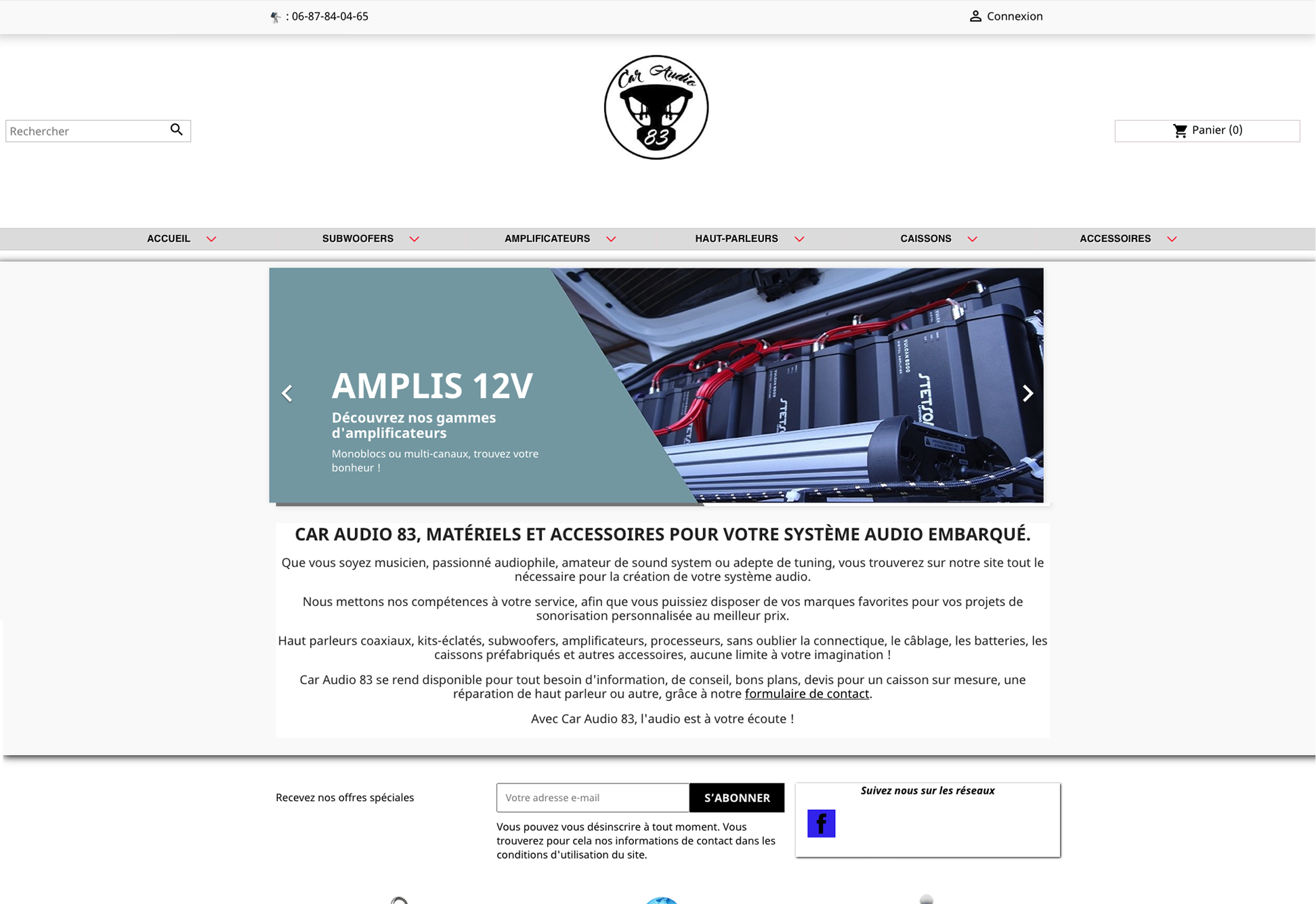Ancienne Home page