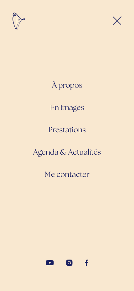 Exemple d'écran mobile : menu