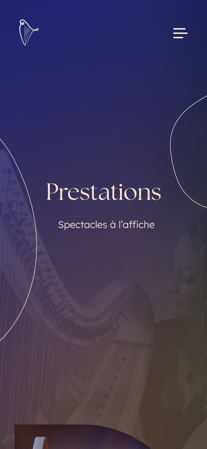 Exemple d'écran mobile : page Prestation